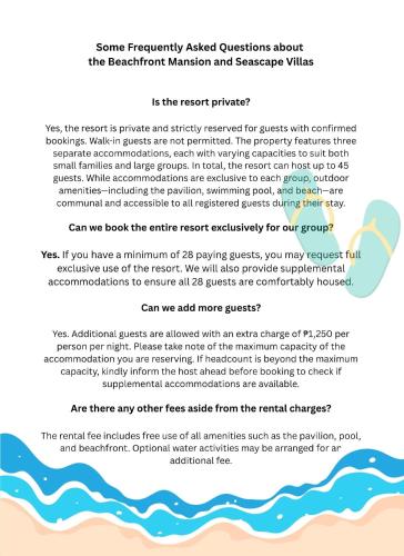a page of a research paper with a beach at Beachfront Mansion and Seascape Villas Calatagan with Outdoor Pool in Calatagan