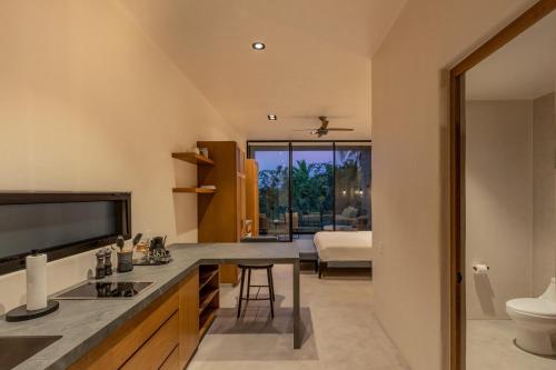 a kitchen with a sink and a counter top at 3021 - La Montosa in Santa Cruz Huatulco