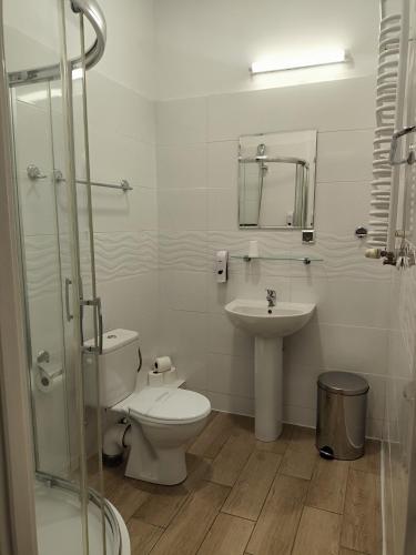 Koupelna v ubytování Hotelik w Centrum