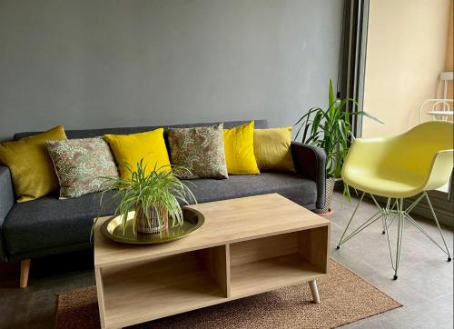 Χώρος καθιστικού στο One Bedroom Apartment Centre Lyon