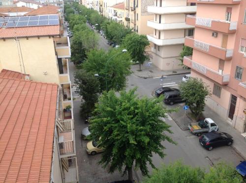 an aerial view of a city street with buildings at B&B Su Canistreddu in Alghero
