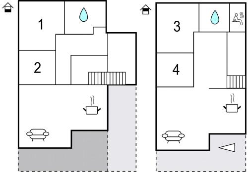 a schematic diagram of a block diagram of a building at Cozy Home In Hatlestrand With Sauna in Hatlestrand