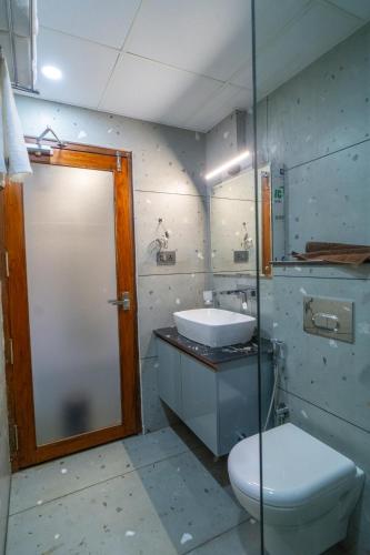 Koupelna v ubytování Senora Suites
