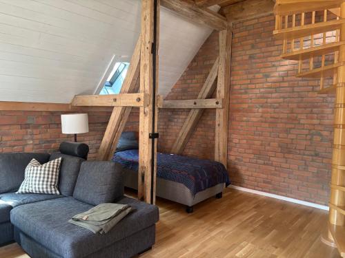 Istumisnurk majutusasutuses Ferienwohnung Domaene Kermen