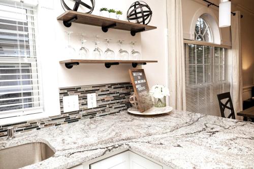 a kitchen with a counter top and a sink at Gorgeous Condo on Golf Course Near Broadway in Myrtle Beach