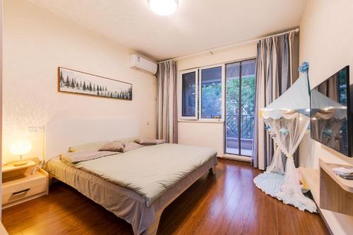Katil atau katil-katil dalam bilik di Dream Back Great Wall Boutique Villas in Beijing's Gubei Water Town