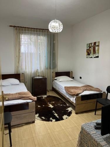 Postel nebo postele na pokoji v ubytování Dibra Home near City Center of Shkodra