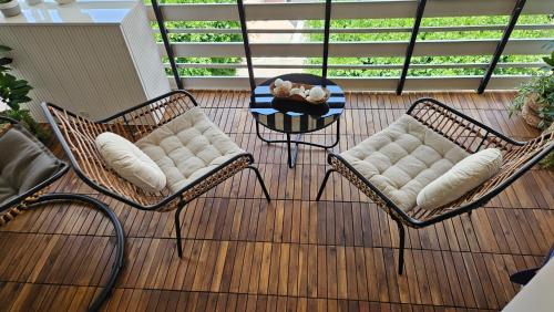 Ein Sitzbereich in der Unterkunft MIRADOR FAMILY HOME