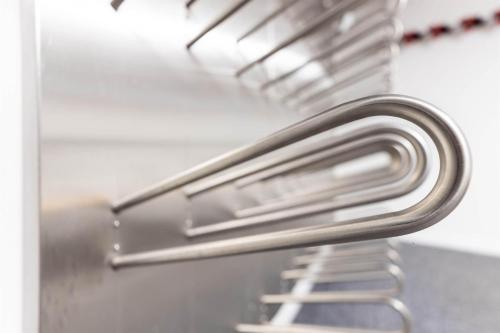 a close up of a metal object in a refrigerator at Villa Blau in Schruns-Tschagguns