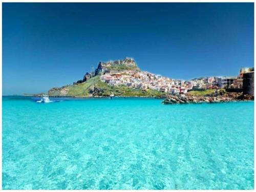 a view of an island in the water at Apartment Sos Candhaleris by Interhome in Nulvi