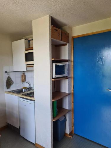 Η κουζίνα ή μικρή κουζίνα στο Studio confortable à Vallandry, 20 m² avec vue montagne
