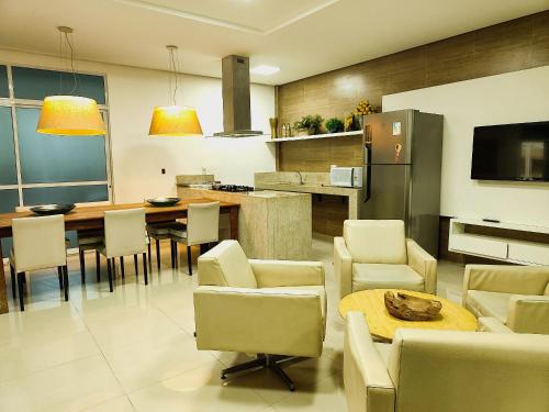 Dapur atau dapur kecil di Condomínio You Life Style