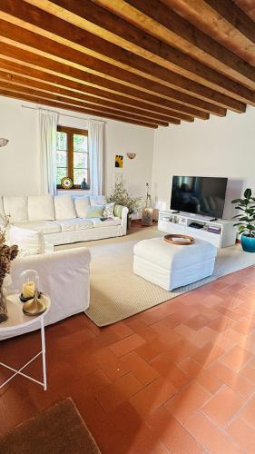 TV a/nebo společenská místnost v ubytování Villa Michelis de Matrice