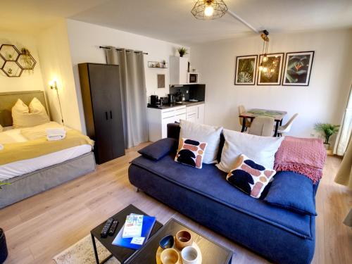 Dapur atau dapur kecil di Cozy Jungle Fever - Modernes Apartment mit eigenem Parkplatz