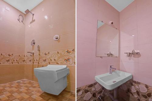Ένα μπάνιο στο Hotel O Patil