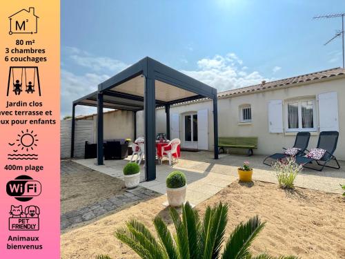 Maison familiale 3 chambres avec jardin à 400m de la plage, accès WIFI - FR-1-231-333