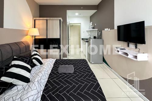 KLIA, KLIA2, Horizon Suites Sepang, Designed Studio, by Flexihome-MYにあるテレビまたはエンターテインメントセンター