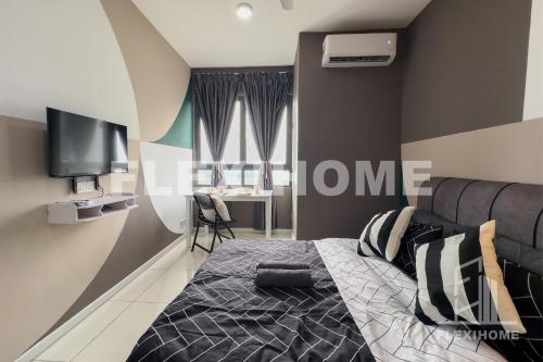 KLIA, KLIA2, Horizon Suites Sepang, Designed Studio, by Flexihome-MYにあるテレビまたはエンターテインメントセンター