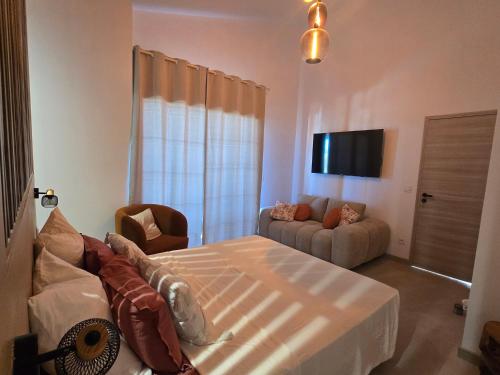 Μια τηλεόραση ή/και κέντρο ψυχαγωγίας στο La Terrasse de Saint-Gilles