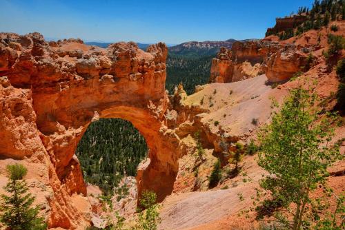 a view of a canyon with an arch in it at Tiny Home #6 in Orderville