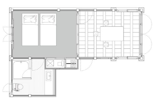 a floor plan of a house at Bukchon Binkwan by Rakkojae in Seoul