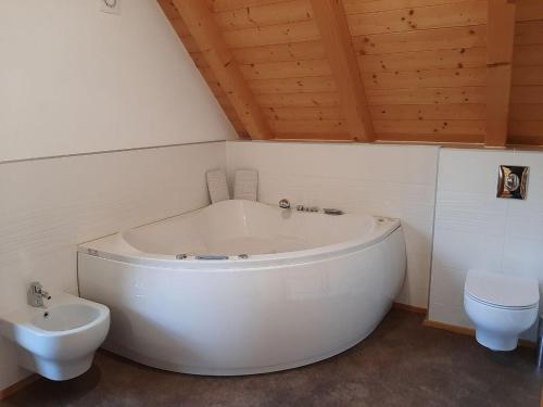 Bilik mandi di Eco House Mozirje