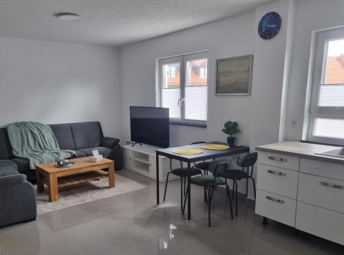 Χώρος καθιστικού στο Schöne Wohnung in ruhiger Gegend