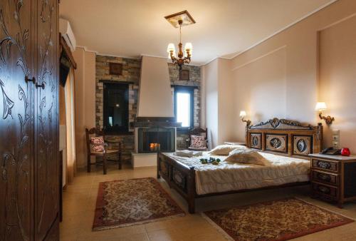 Ένα ή περισσότερα κρεβάτια σε δωμάτιο στο Greco Hotel