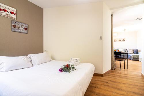 Posteľ alebo postele v izbe v ubytovaní Frailes FreshApartments