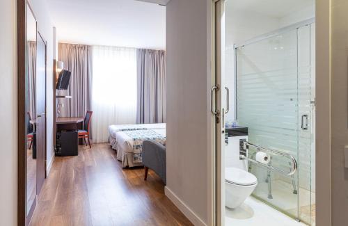 Koupelna v ubytování Hotel Olympia Universidades