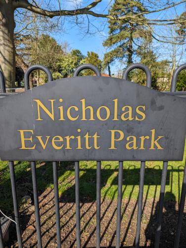 a sign for the nicholas events park at Seaview House - Flat one in Lowestoft