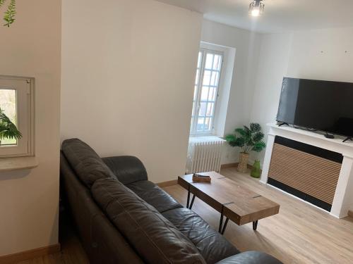 TV a/nebo společenská místnost v ubytování Le Rustic
