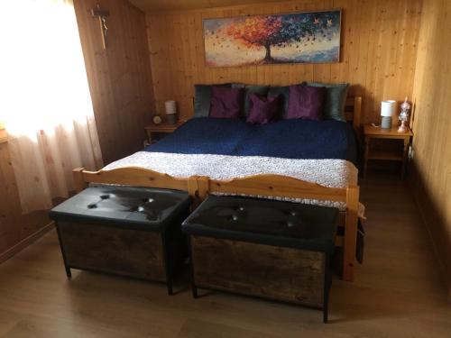 Postel nebo postele na pokoji v ubytování Chalet Mex 15