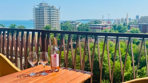 Luxury sea view, 5star Barcelo on Beachにあるバルコニーまたはテラス