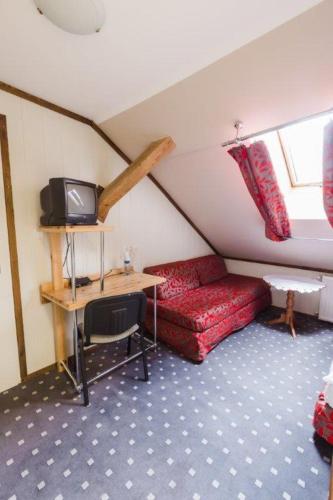 Χώρος καθιστικού στο Hotel Kęszyca Leśna