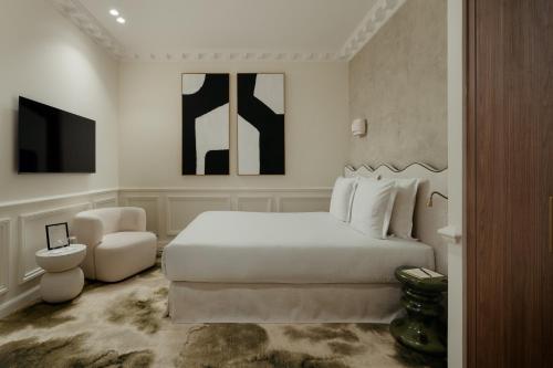 Katil atau katil-katil dalam bilik di Léon Hôtel