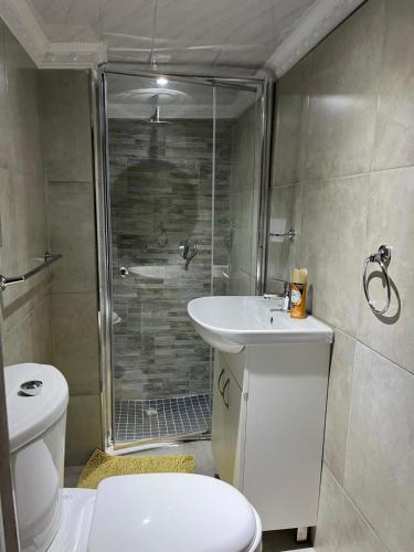 Koupelna v ubytování Greyhouse Lodge