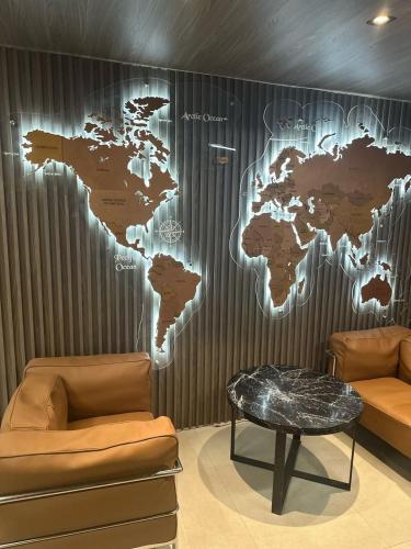 Ein Sitzbereich in der Unterkunft Nautilus Apartment
