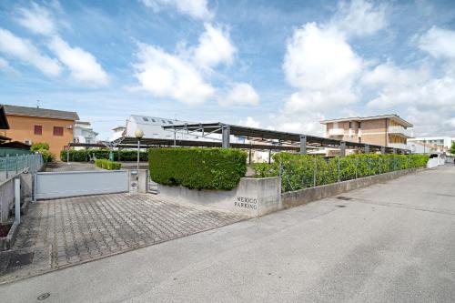 a bus is parked on top of a building at Relaxing Sea View in Lido di Jesolo