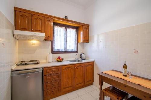 Η κουζίνα ή μικρή κουζίνα στο XENOFONTAS APARTMENTs