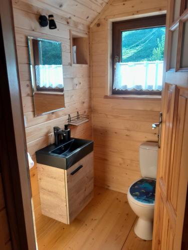 Koupelna v ubytování Domek w dolinie ciszy Pieniny