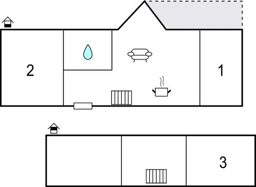 a diagram of a house with four different diagrams at Alpinhytte 1 in Favang