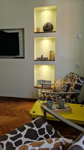 TV a/nebo společenská místnost v ubytování Apartman Pegaz