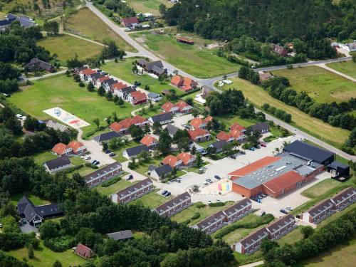 an aerial view of a school campus with buildings at Ho Holiday Center in Blåvand