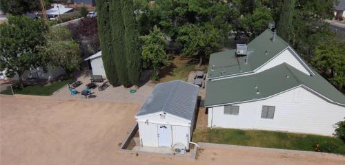 an overhead view of a white house with a gray roof at Hurricane Homestead Rentals in Hurricane