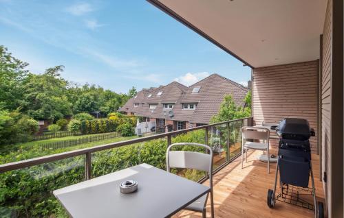 Μπαλκόνι ή βεράντα στο 4 Bedroom Cozy Apartment In Tossens