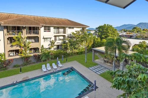 an overhead view of a hotel with a swimming pool at Jungle Retreat Cairns - 9 Pools I Gym I BBQ in Westcourt
