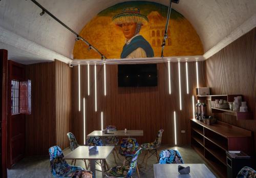 TV a/nebo společenská místnost v ubytování Way Kap Hostel Arequipa
