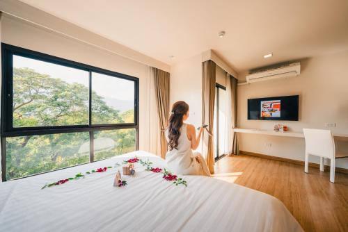 Ένα ή περισσότερα κρεβάτια σε δωμάτιο στο Cmor by Recall Hotels SHA Extra Plus