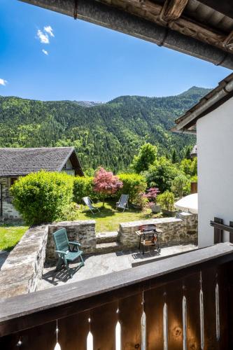 a view from the balcony of a house at Chalet Casa dei Nonni in Ceppo Morelli